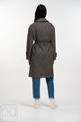 Пальто в гусячу лапку з поясом ELVI колір чорний купити Луцьк 06