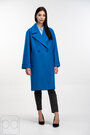 Пальто середньої довжини з поясом ELVI колір синій купити Чернігів 02