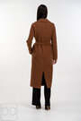 Пальто довге з поясом ELVI колір карамель купити Рівне 06