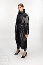 Длинное пальто комбинированное CHIAGO цвет черный купить Кропивницкий 3