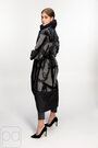 Длинное пальто комбинированное CHIAGO цвет черный купить Кропивницкий 4