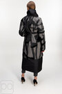 Длинное пальто комбинированное CHIAGO цвет черный купить Кропивницкий 5