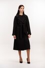 Пальто класичне з поясом на запах VLADLEN колір чорний купити Вінниця 