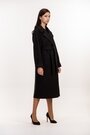 Пальто классическое с поясом на запах VLADLEN цвет черный купить Винница 2