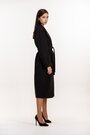 Пальто класичне з поясом на запах VLADLEN колір чорний купити Вінниця 3