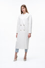 Стильне двобортне довге пальто ELVI колір білий купити Херсон 2