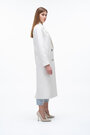Стильне двобортне довге пальто ELVI колір білий купити Херсон 4