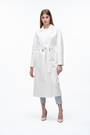 Стильне двобортне довге пальто ELVI колір білий купити Херсон 5