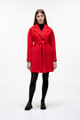 Длинное короткое пальто NINA VLADI цвет красный купить Полтава 4