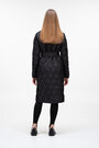 Стьобане пальто з поясом класичне TIARA колір чорний купити Хуст 7