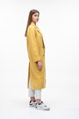 Длинное пальто с поясом демисезон ELVI цвет желтый купить Винница 2
