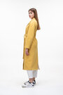 Длинное пальто с поясом демисезон ELVI цвет желтый купить Винница 6