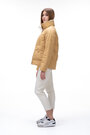 Короткая демисезонная куртка без капюшона VIVILONA цвет горчица купить Львов 3