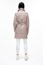 Стьобане пальто жіноче з поясом EMIS колір бежевий купити Умань 4