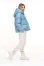Короткий пуфер с капюшоном VIVILONA цвет голубой купить Винница 3