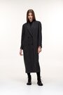 Стильне пальто з широкими плечима DELCORSO колір сірий темний купити Київ 