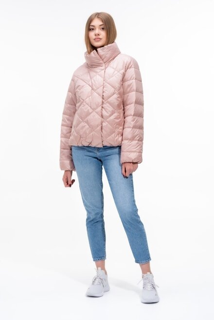 Коротка куртка без каптура TIARA колір рожевий купити Луцьк 