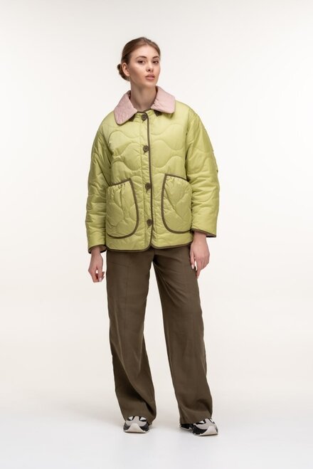 Двостороння куртка з накладними кишенями TORRIS колір лайм купити Хуст 