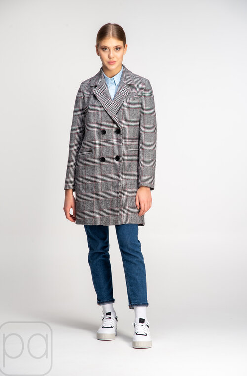 Пальто-пиджак двубортное прямое ANGL твид купить Запорожье