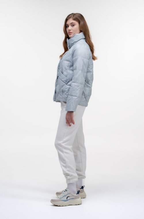 Куртка на весну коротка VIVILONA колір блакитний купити Житомир 2
