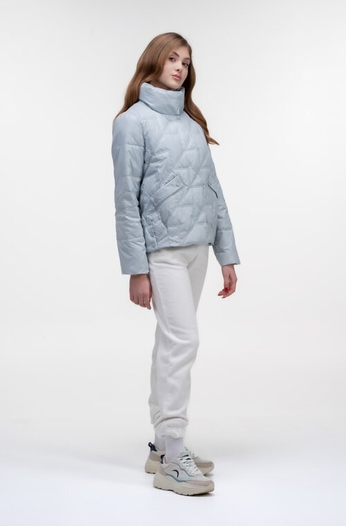 Куртка на весну коротка VIVILONA колір блакитний купити Житомир 3