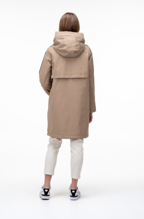 Довга куртка з каптуром SNOW-OWL колір сафарі купити Луцьк 5
