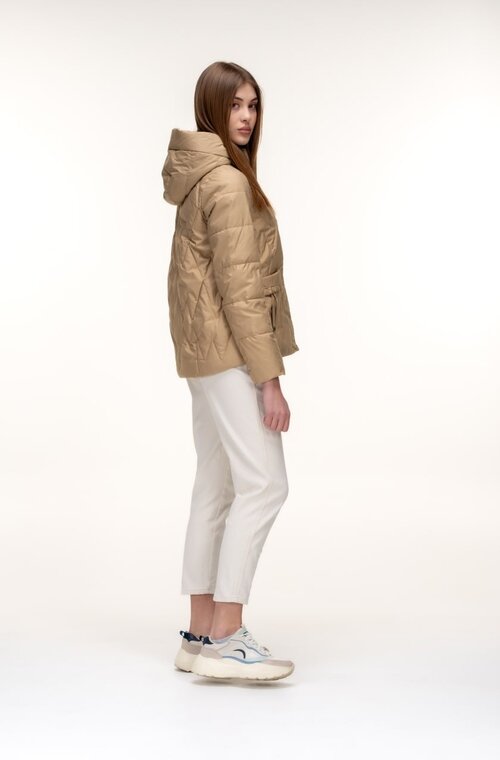 Коротка демісезонна куртка VIVILONA колір сафарі купити Хмельницький 3