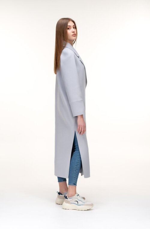 Длинное пальто с разрезами CORRERA цвет серый светлый купить Черновцы 3