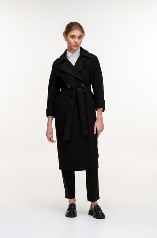 Пальто класичне двобортне KENT колір чорний купити Житомир 4