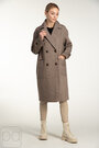 Пальто до колен с накладными карманами ELVI клеточка купить Гайсин 3