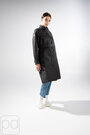 Тонкая стеганая куртка длинная черного цвета купить Мариуполь 5