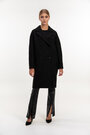 Двухбортное пальто с поясом VLADLEN черный цвет купить Днепр 2