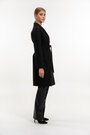 Двобортне пальто з поясом VLADLEN чорний колір купити Дніпро 7