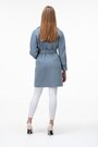Длинное короткое пальто LORETTA цвет голубой купить Черновцы 5