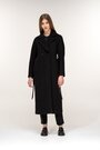 Пальто черное длинное с поясом NINA VLADI купить Тернополь 