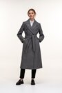 Длинное пальто из шерсти CORRERA цвет серый купить Луцк 5